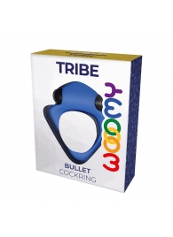 Синее эрекционное кольцо Wooomy Tribeс с вибрацией - Adrien Lastic - в Серпухове купить с доставкой