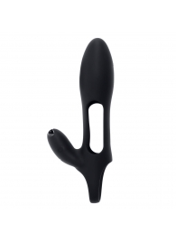 Черная насадка на пенис с вибрацией Nautilus - Zero Tolerance - в Серпухове купить с доставкой