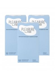 Набор из 3 упаковок ультратонких презервативов Pleasure Lab (по 12 шт.) - Pleasure Lab - купить с доставкой в Серпухове