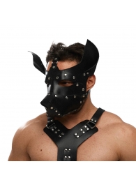 Черная кожаная маска «Собака» - Crazy Handmade - купить с доставкой в Серпухове