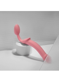 Розовый безремневой страпон Strap-on-me Semi-Realistic Bendable Strap-On size M - Strap-on-me - купить с доставкой в Серпухове