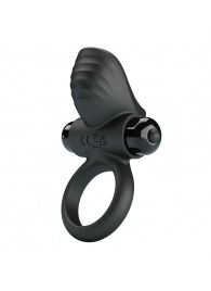 Черное эрекционное кольцо с вибрацией Adrien - Baile - в Серпухове купить с доставкой