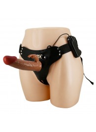 Мужской полый страпон с вибрацией Marion - Baile - купить с доставкой в Серпухове