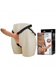 Телесный полый мужской страпон London - 16,8 см. - Baile - купить с доставкой в Серпухове