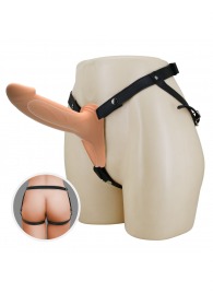 Телесный полый мужской страпон London - 16,8 см. - Baile - купить с доставкой в Серпухове