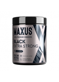 Черные утолщенные презервативы MAXUS Extra Strong с железным кейсом - 15 шт. - Maxus - купить с доставкой в Серпухове