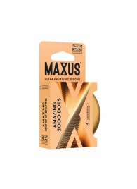 Точечные презервативы MAXUS 2000 Amazing Dots с железным кейсом - 3 шт. - Maxus - купить с доставкой в Серпухове