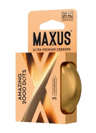 Точечные презервативы MAXUS 2000 Amazing Dots с железным кейсом - 3 шт. - Maxus - купить с доставкой в Серпухове