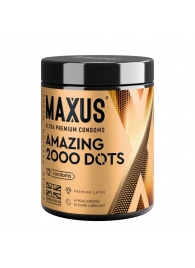 Точечные презервативы MAXUS 2000 Amazing Dots с железным кейсом - 12 шт. - Maxus - купить с доставкой в Серпухове