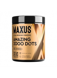 Точечные презервативы MAXUS 2000 Amazing Dots с железным кейсом - 15 шт. - Maxus - купить с доставкой в Серпухове