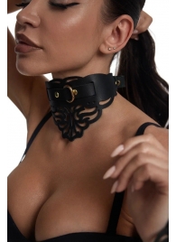 Фигурный чокер с узорами и золотистой фурнитурой - Crazy Handmade - купить с доставкой в Серпухове