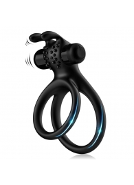 Черное эрекционное виброкольцо с подхватом мошонки Stay Hard - Boys of Toys - в Серпухове купить с доставкой