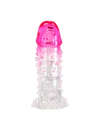 Прозрачно-розовая насадка на пенис Wilford - 13,5 см. - Baile - в Серпухове купить с доставкой