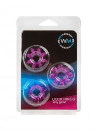 Набор из 3 лиловых эрекционных колец различной формы - Erowoman-Eroman - в Серпухове купить с доставкой