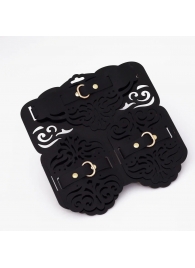 Фигурный набор для БДСМ-игр с узорами и золотистой фурнитурой - Crazy Handmade - купить с доставкой в Серпухове