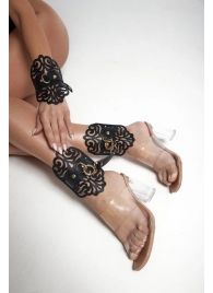 Черный фигурные оковы с золотистой фурнитурой - Crazy Handmade - купить с доставкой в Серпухове