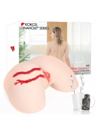 Мастурбатор-полуторс с двойным слоем материала и вибрацией Jenny Onahole Real Hips - KOKOS - в Серпухове купить с доставкой
