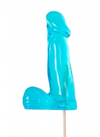 Голубой леденец в форме члена со вкусом блю кюрасао - 173 гр. - Sosuчki - купить с доставкой в Серпухове