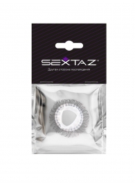 Эластичное эрекционное кольцо с длинными черными «ресничками» - Sextaz - в Серпухове купить с доставкой