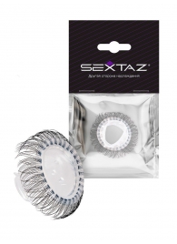 Эластичное эрекционное кольцо с длинными черными «ресничками» - Sextaz - в Серпухове купить с доставкой