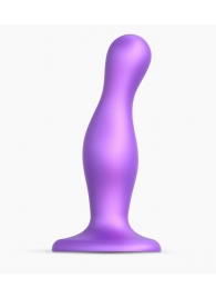 Фиолетовая насадка Strap-On-Me Dildo Plug Curvy size M - Strap-on-me - купить с доставкой в Серпухове