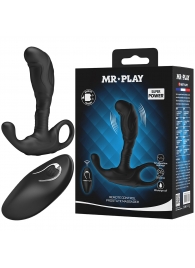 Черный изогнутый массажёр простаты с вибрацией и пультом ДУ - Baile - в Серпухове купить с доставкой