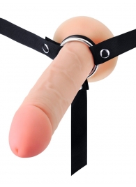 Мужской полый страпон на регулируемых ремешках - 22 см. - Sex Expert - купить с доставкой в Серпухове