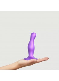 Фиолетовая насадка Strap-On-Me Dildo Plug Curvy size S - Strap-on-me - купить с доставкой в Серпухове