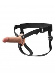 Телесный пустотелый фаллопротез 5’’ Hollow Silicone Strap-On - 14 см. - Pipedream - купить с доставкой в Серпухове