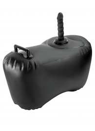 Черное надувное кресло с платформой для фиксации дилдо Body Dock Inflatable Love Seat - Pipedream - купить с доставкой в Серпухове