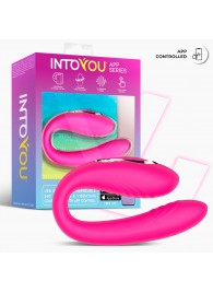 Розовый интерактивный вибростимулятор для пар Couty - Intoyou