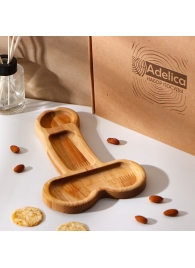 Деревянное блюдо для подачи в форме члена (25 х 16,5 х 1,7 см) - Сима-Ленд - купить с доставкой в Серпухове