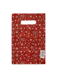 Красный подарочный новогодний пакет с вырубной ручкой (20х30 см) - Сима-Ленд - купить с доставкой в Серпухове