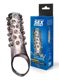 Дымчатая насадка на пенис с выпуклостями - 11 см. - Sex Expert - в Серпухове купить с доставкой