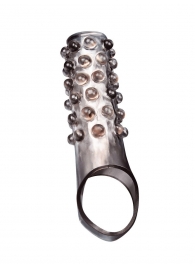 Дымчатая насадка на пенис с выпуклостями - 11 см. - Sex Expert - в Серпухове купить с доставкой