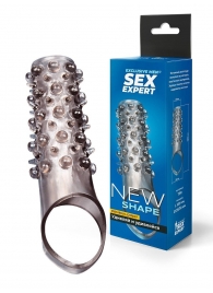 Дымчатая насадка на пенис с шипами и выпуклостями - 12 см. - Sex Expert - в Серпухове купить с доставкой
