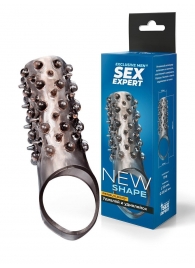 Дымчатая насадка на пенис с шипами и выпуклостями - 12,5 см. - Sex Expert - в Серпухове купить с доставкой