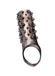 Дымчатая насадка на пенис с шипами и выпуклостями - 12,5 см. - Sex Expert - в Серпухове купить с доставкой