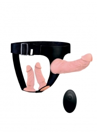 Женский страпон с 3 насадками и вибрацией - Erowoman-Eroman - купить с доставкой в Серпухове