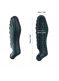 Серая силиконовая насадка на пенис с подхватом Manwan Ryzer - Manwan - в Серпухове купить с доставкой