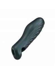 Серая силиконовая насадка на пенис с подхватом Manwan Ryzer - Manwan - в Серпухове купить с доставкой