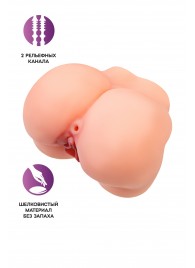 Реалистичный мастурбатор в форме попки с 2 любовными входами - No Name - в Серпухове купить с доставкой