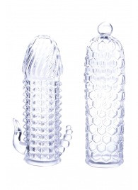 Набор из 2 прозрачных насадок на член Seductive Tickler Sleeves Set - NMC - в Серпухове купить с доставкой