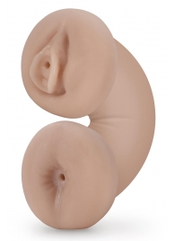 Телесный люминесцентный двусторонний мастурбатор Tasha - Blush Novelties - в Серпухове купить с доставкой