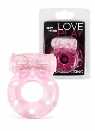 Розовое эрекционное виброкольцо с бабочкой - 1137 - в Серпухове купить с доставкой