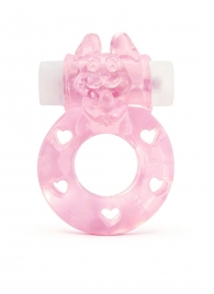 Розовое эрекционное виброкольцо в форме зайчика - 1137 - в Серпухове купить с доставкой