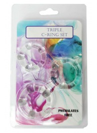 Набор из 3 эрекционных прозрачных колец - Boys of Toys - в Серпухове купить с доставкой
