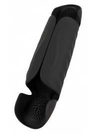 Черный вибромастурбатор с трехточечной стимуляцией Penis Trainer with 3 Point Stimulation - Orion - в Серпухове купить с доставкой