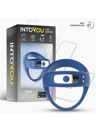 Синее интерактивное эрекционное виброкольцо Rank - Intoyou - в Серпухове купить с доставкой