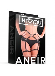 Черные стрепы на бёдра Aneir - Intoyou - купить с доставкой в Серпухове